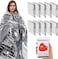 BananaHome 10 Pack Emergency Foil Blankets,160x 210cm Survival Thermal Mylar Blankets Space Blanket Individually Packaged Perfect for Outdoors,Hiking,Camping,Survival,Marathons,Body Warmer (10pack)