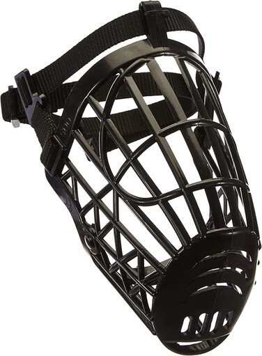 Trixie Plastic Black Muzzle for Dogs Large