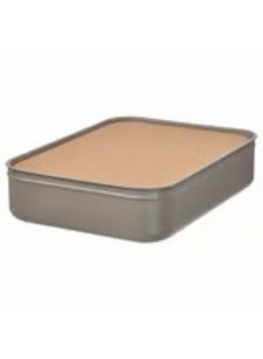with compartments dark grey beige 24x18x6 cm