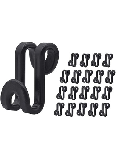 Loiisgy 60 Pcs Clothes Hanger Connector Hooks, Multi-Level Cascading Hanger Hooks, Plastic Heavy Duty Cascading Mini Hooks, Space Saver Closet Organizer (Black)