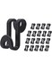 Loiisgy 60 Pcs Clothes Hanger Connector Hooks, Multi-Level Cascading Hanger Hooks, Plastic Heavy Duty Cascading Mini Hooks, Space Saver Closet Organizer (Black)