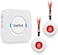 CallToU Elderly Monitoring Call Button Wireless Caregiver Pager Smart Senior System with Light Personal Buzzer Alarm 2 Portable Transmitters 1 Plugin Receiver