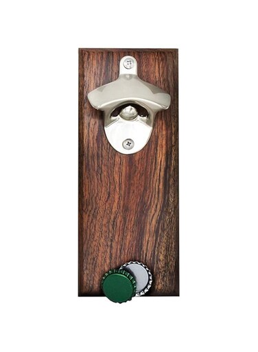 Tesla-Tech Retro Bottle Opener, Personalized Wall Mount Magnet Cap Catcher Drinks Bar Tool Corkscrew Opener Creative Vintage Style