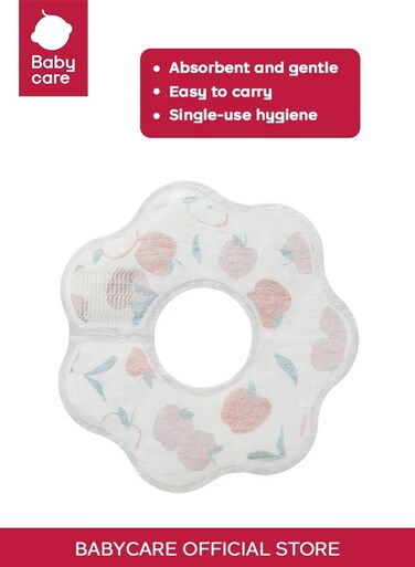 Baby Disposable Saliva Towel 20pcs - Payette Apple Red Design