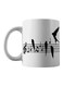 Music And Bird Printed Mug White/Black