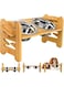 KOWVOWZ Elevated Dog Bowls, Wooden Raised Bowl with Adjustable Stand with 2 Stainless Steel Bowls, 6 Heights Adjustable, Dog Feeding Station for Small Dog and Cat