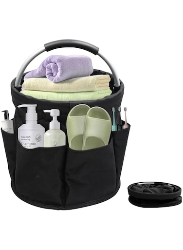 Cleaning Bucket Organiser,Collapsible Garden Tool Bag with Handle,17L Portable Multi Picnic Basket Bag Tote Storage Box Cleaning For Kitchen Cupboard Toiletries Housekeeping