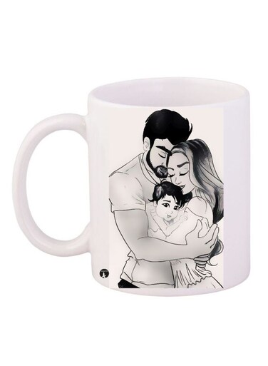 Family Printed Coffee Mug White/Black