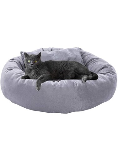 niaoyufeng Dog Round Cat Winter Warm Sleeping Bag Fine Plush Soft Pet Bed Calming Bed