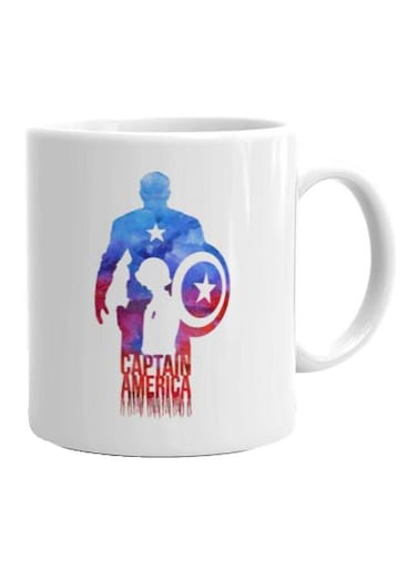 Print Captain America Printed Mug White/Red/Blue