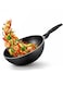 Non Stick Royal Wok, Dia 28 cm, Capacity 5.5 Ltr, Depth 9 cm, High Quality Teflon Coating PFOA Free With Heat Resistant Ergonomic Handle, Authentic Asian Cooking Experience, Durable Design