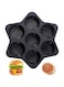 Khazna Silicone Hamburger Bun Mold, 7 cavity loaf pan Non Stick Baking Pannon-stick pan easy to release household silicone food baking New Baking tool (black)