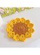 design   Home dining table decoration   Sunflower coaster   Woven coaster, Knitted coaster, Handmade   Yellow and Brown color.