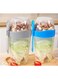 Overnight Oats Jar Set Of 2 With Spoons, 1070Ml / 36Oz Reusable Plastic Breakfast Jars With Partitions, On The Go Yogurt/Dessert Cups For Oatmeal, Cereal, Pudding, Porridge, Fruit Salad