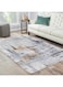 Leesentec Carpet Rug Modern Abstract Rugs for Living Room Short Pile Soft Carpet Bedroom Modern Large Area Rugs for Living Room Non-slip Carpet Floor Mat Home Decor (Gold Grey, 80 x 120 cm)