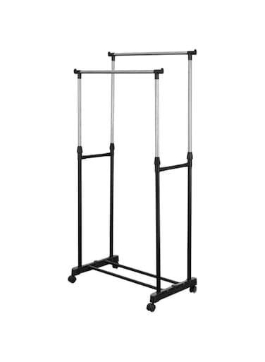 XYSQWZ Coat Rack Shoe Rack Drying Rack Free Standing Stainless Steel Clothes Drying Rack Organizer Adjustable Garment Rack for Laundry Home with Wheels