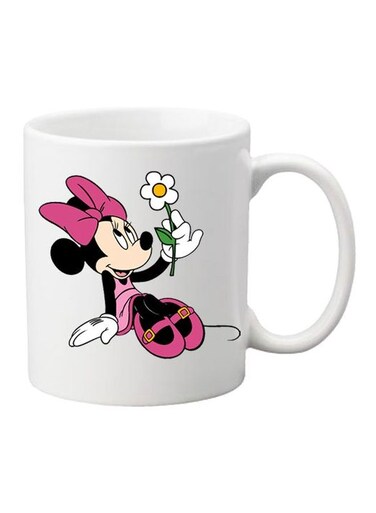 Cut Minnie Mouse Printed Mug White/Pink/Black