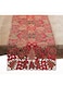 SARO LIFESTYLE QX296.R16108B Panettone Collection Christmas Tree Cutwork Table Runner, 100% polyester, Red