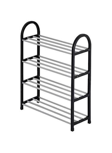 Dubai Gallery Four Storey Fine Quality Shoe Rack Black