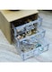YAHOME 3 Drawers Table Top Jewelry Case With Acrylic Drawer, wooden Jewelry Organizer For stationary Cosmetics detachable Jewelry Drawer For Necklaces Rings Ear Stud Watch