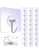 30 Pcs Adhesive Wall Hooks, Transparent Strong Suction Hooks for Home, Kitchen, and Bathroom - Heavy Duty Nail-Free Sticky Hangers for Towels, Bath, Ceiling - Transparent