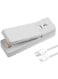 KASTWAVE Mini Bag Sealer, 2 in 1 Portable Rechargeable Handheld Vacuum Heat Sealer and Cutter for Chip Bags Plastic Bags Snack Storage Cookies Freshness Kitchen Food, White