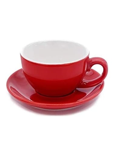 Coffee Cup With Saucer Red 150ml