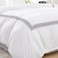 MMM HOME 6-Pieces Embroidered King Size Duvet Cover Set ,1 Duvet Cover + 1 Fitted Sheet + 4 Pillow Covers,Elegant Design