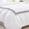 MMM HOME 6-Pieces Embroidered Super King Size Duvet Cover Set ,1 Duvet Cover + 1 Fitted Sheet + 4 Pillow Covers,Elegant Design