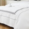 MMM HOME 6-Pieces Embroidered King Size Duvet Cover Set ,1 Duvet Cover + 1 Fitted Sheet + 4 Pillow Covers,Elegant Design