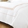 MMM HOME 6-Pieces Embroidered King Size Duvet Cover Set ,1 Duvet Cover + 1 Fitted Sheet + 4 Pillow Covers,Elegant Design