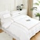 MMM HOME 6-Pieces Embroidered King Size Duvet Cover Set ,1 Duvet Cover + 1 Fitted Sheet + 4 Pillow Covers,Elegant Design