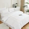 MMM HOME 6-Pieces Embroidered King Size Duvet Cover Set ,1 Duvet Cover + 1 Fitted Sheet + 4 Pillow Covers,Elegant Design