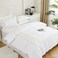 MMM HOME 6-Pieces Embroidered Super King Size Duvet Cover Set ,1 Duvet Cover + 1 Fitted Sheet + 4 Pillow Covers,Elegant Design