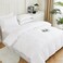 MMM HOME 6-Pieces Embroidered King Size Duvet Cover Set ,1 Duvet Cover + 1 Fitted Sheet + 4 Pillow Covers,Elegant Design