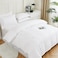 MMM HOME 6-Pieces Embroidered Super King Size Duvet Cover Set ,1 Duvet Cover + 1 Fitted Sheet + 4 Pillow Covers,Elegant Design