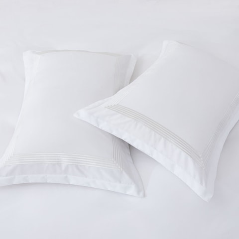 MMM HOME 6-Pieces Embroidered King Size Duvet Cover Set ,1 Duvet Cover + 1 Fitted Sheet + 4 Pillow Covers,Elegant Design