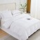 MMM HOME 6-Pieces Embroidered Super King Size Duvet Cover Set ,1 Duvet Cover + 1 Fitted Sheet + 4 Pillow Covers,Elegant Design
