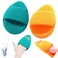 ASNTA 2Pcs Large Facial Sponges Set, Cleansing Puff, &ndash; 6.5x5 in Soft Face Sponge, Reusable Makeup Remover Exfoliating Pads,Daily Deep Cleansing with Drain Clip (2PCS