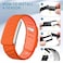 Silicone Wristband Compatible with Whoop 5.0 Band, Comfort Durable Soft Adjustable Silicone Sports Loop Strap for Men &amp; Women, with U Shapped Connector Orange-One / Peak