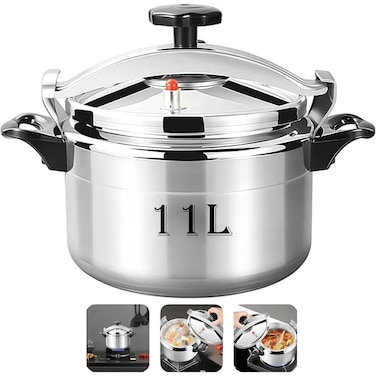 Tradeo 11L Aluminum Pressure Cooker Heavy Duty Large Capacity Fast Cooking Pot
