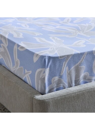 Box Malta Evelyn Printed Cotton Twin Flat Sheet - 170x260 cm
