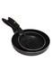 2-Piece Non-Stick Fry Pan Set &acirc;&euro;&ldquo; 18CM &amp; 26CM Aluminium Frying Pans with Slotted Turner, Durable Granite Coating, Heat-Resistant Handles, Value Kitchenware Set for Saut&Atilde;&copy;ing, Frying &amp; Everyday Cooking Black 18x4.2cm