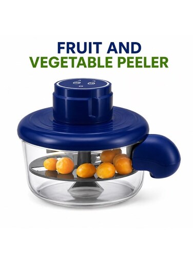 Fruit &amp; Vegetable Peeler &acirc;&euro;&ldquo; Multi-Function Peeling Machine with Stainless Steel Blades &amp; Transparent Bowl