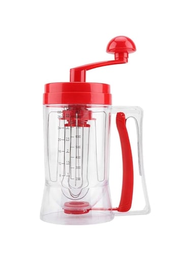 MAGT Pancake Batter Dispenser, Manual Cake Dispenser Cupcake Waffles Measuring Cup Kitchen Baking Heat Resistant Plastic Tool