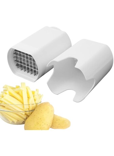 Oasisgalore French Fry Cutter Natural Cut Rapid Slicer Vegetable Dicer Potato Tool Food Dicer Veggie Dicer Chopper Veg Chopper White