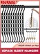 Space Saving Hangers,10PCS Magic Hangers,5 Holes Sturdy Plastic Clothes Closet Organizers And Storage,Space Saver Organization,College Dorm Room Essentials,Black