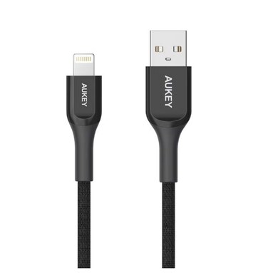Aukey Cb-Akl2 MFI USB A to Lightning Kevlar Cable 2M Black