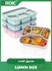 4 Pack Lunch Box,Bento Box,Multi Compartment Lunch Bento Box,4 Compartment Snack Box,Food Storage Containers,Microwave Safe,Leakproof Container Set,Snack Containers for Kids