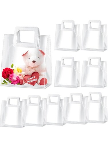 Clear Gift Bag with Handle PVC Gift Bag Heavy Duty Handle Gift Bag
